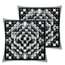 Ulloord  Bundles,Buffalo Check Plaid Farmhouse Pillow Covers, Black and White, Outdoor Waterproof Pillow Inserts