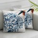 Ulloord  Bundles,  Merry Christmas Decorative Sled Pillow Covers, Blue, Outdoor Waterproof Pillow Inserts