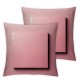 Ulloord Bundles, Soft Square Pillow Covers Faux Fur Pillow Covers, Pink