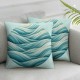 Ulloord  Farmhouse Decorative Throw Pillow Covers Linen Tassel Trimmed Fall Outdoor Pillow Decor, Light Blue