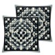 Ulloord Bundles,Buffalo Check Plaid Pillow Covers, Black and White, Outdoor Waterproof Pillow Inserts