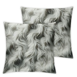 Ulloord Faux Fur Pillow Cover Decorative Throw Pillow Soft Fuzzy Pillow Case Cushion Cover for Bedroom/Couch, Off-White