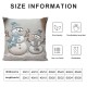 Ulloord Merry Christmas Decorative Print and Embroidery Velvet Throw Pillow Covers Snowman, , , Cushion Cover, Beige