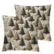 Ulloord Christmas Throw Pillow Covers, &amp; Faux Rabbit Fur Embroidered Christmas Pillows, &amp; Pillowcases, White