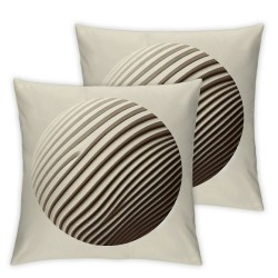 Ulloord  Corduroy Pillow Covers Decorative Striped Velvet Throw Pillows Tassels Soft Cushion Covers Pillowcases, Off White