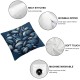 Ulloord Bundles Outdoor Pillow Inserts - Square Form Water Resistant Microfiber Throw Pillows, Throw Pillow Cover Burlap Linen Navy Blue