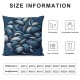 Ulloord Bundles Outdoor Pillow Inserts - Square Form Water Resistant Microfiber Throw Pillows, Throw Pillow Cover Burlap Linen Navy Blue