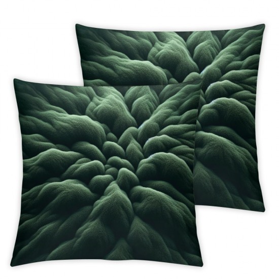 Bundles, Velvet Soft Decorative Pillow Covers, Green