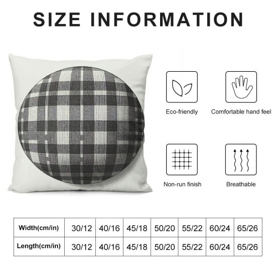 Bundles,Buffalo Check Plaid Farmhouse Pillow Covers, Off White