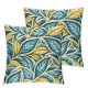 Bundles, New Living Series Yellow and Blue Pillow Covers Outdoor Waterproof Pillow Inserts