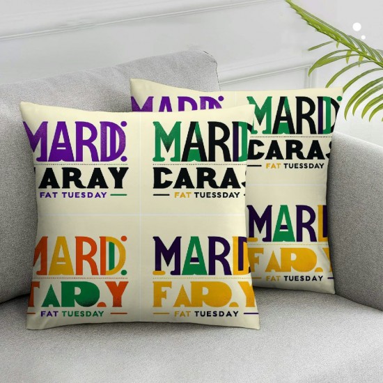 Mardi Gras Pillow Covers Mardi Gras Throw Pillow Covers Mardi Gras Living Room Decorative Pillowcase Cushion Case for Sofa Couch