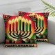 Happy Pillow Covers Candles Holiday Throw Pillow Covers Cushion Case Decoration for Sofa Couch