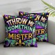 Mardi Gras Pillow Covers Throw Pillow Covers Masquerade Mask Living Room Decorative Pillowcase Cushion Case for Sofa Couch