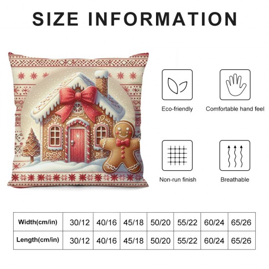 Christmas Pillow Covers Pink Throw Pillow Covers Winter Pillowcase Home Decor Living Room House Decorative Cushion Case for Sofa Couch