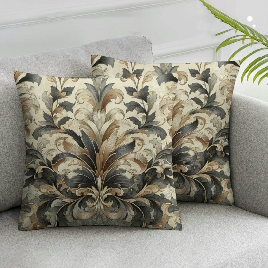 New Living Series Leaf Coffee Decorative Pillow Cover Cover