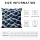 Faux Pillow Covers - Woven Throw Pillows - Modern Outdoor Farmhouse Decorative Pillowcases Couch Pillows, Teal Blue