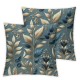 Bundles,New Living Series Blue and Coffee Pillow Covers Hypoallergenic Foam Pillow Inserts