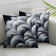 Bundles, Soft Square Pillow Covers, Navy Blue, Faux Fur Fluffy Pillow Covers, Cream White