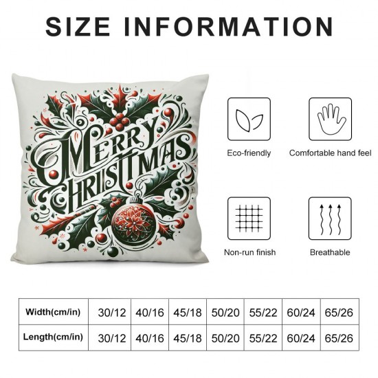 Bundles,Merry Christmas and Tree Pillow Covers, Green, Outdoor Waterproof Pillow Inserts